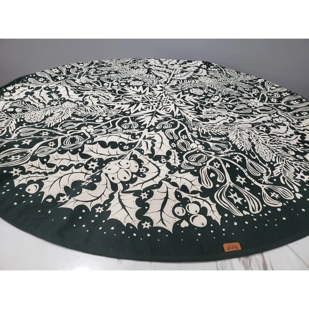 FERM LIVING Winter Forest Tree Blanket Skirt Boho Minimalist Scandinavian Nordic